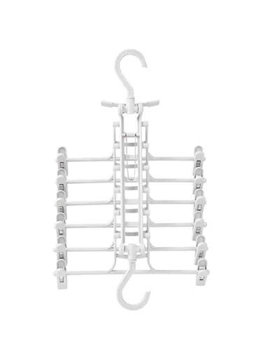 MAKINGTEC Pants Hangers, Multi-layer Hanger Wardrobe Storage Pants, Clothes Hangers, Space Saving, Closet Organizer Pant Hangers, for Trousers Skirts Scarf Tie Belt Home Storage