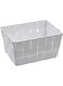 WENKO Storage basket Adria Mini Long White - bathroom basket, Polypropylene, 19 x 9 x 14 cm, White