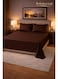 3&acirc;&euro;&lsquo;Piece Striped Microfiber Flat Bed Sheet Set, suitable for Queen and King sizes, 220x240cm &acirc;&euro;&ldquo; Soft Breathable Flat Sheet with 2 Pillowcases 50x70cm, Chocolate Brown Microfiber Chocolate Brown 220x240cm