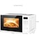 Digital Microwave Oven 20L Capacity with LED Display, Auto Cook Menu &amp; Defrost Function, White