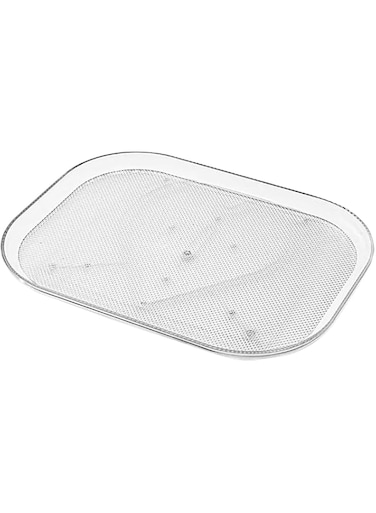 TERRIFI Refrigerator Turntable Organizer, Clear Rectangular Fridge Organizer Storage for Kitchen Pantry Cabinet Fridge Undersink,Cabinet, Table, Pantry, Kitchen, Countertop