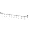 Multi-purpose 304 Stainless Steel Wall-mounted 10pcs Moveable Hooks Rack Hanger Silver 59*4*7cm