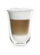 De'Longhi Latte Macchiato Glasses Set of 2, 330ml, Dual Wall Hand-Blown Borosilicate Glass, Thermal Insulated, Comfortable, Dishwasher and Microwave Safe - DLSC312