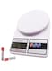 Electronic Digital Weighing Kitchen Scale - 10kg/22lb Multipurpose Digital Food Scale   High Precision for Perfect Meal Prep, Dieting, Cooking, and Baking, Tare Function, SF-400,White, Batteries In