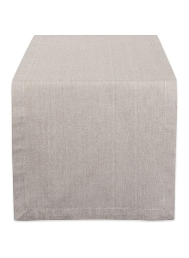 Dii 100% Cotton Chambray Kitchen Tabletop Collection, Stone, 14X72
