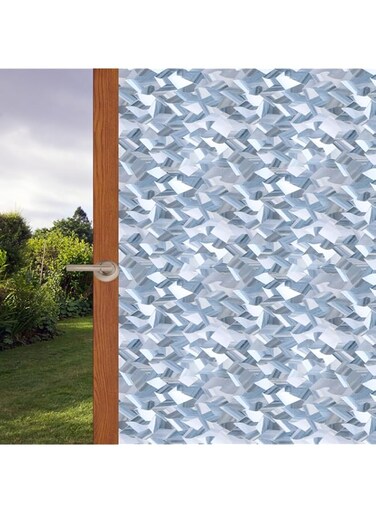 Arthome Privacy Window Film,3D Crystal Window Tint,Refraction Glass Film,No Glue Remoable Static Cling Anti-UV Window Sticker Self-Adhesive Vinyl Window Covering for Home Office Decor(90x254cm)