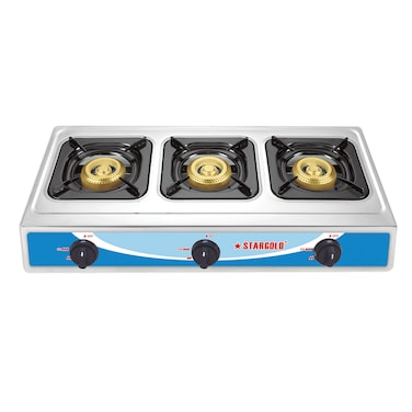 STARGOLD Stainless Steel 3-Burner Gas Stove, SG-1127 PLUS