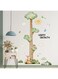 Cartoon Height Growth Chart for Kids, Self-Adhesive Wall Sticker Forest Animals Wall Sticker, Peel and Stick Sun White Clouds Wall Art Decor for Nursery Kids Bedroom Living Room, Measures 50-180 cm