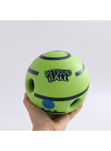 Dog Playing Ball Wobble Wag Giggle Chewing Ball Interactive Dog Toy Puppy Training Ball with Funny Vocal Balt Pet Toy Supplies Training 11cm/14cm (14cm)