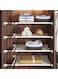 Shelves, Bedroom Kitchen Cabinet Storage Tiered Dividers, Adjustable Storage Rack Expandable Separator Shelf for Wardrobe, Cupboard, Bookcase Compartment Collecting