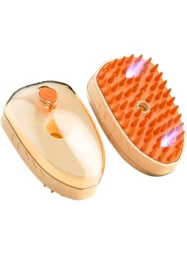 4-in-1 Steam Brush for Pet &amp; cat Massage, Cleaning, Water Spray, Hair Removal, with Light