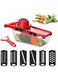 Vegetable Chopper Mandoline Slicer, Slicer cutter chopper and grater with Hand Protector, Interchangeable Blades - for Cutting Onions, Potatoes, Carrots and Other Fruit
