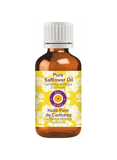 Deve Herbes Pure Safflower Oil (Carthamus tinctorius) Cold Pressed 50ml (1.69 oz)