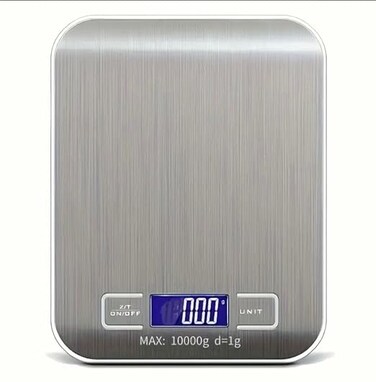 Digital Kitchen Scale For Food &amp; Coffee .High Precision, Ultra Slim, Backlit LCD Screen, 10kg Capacity, Easy Clean. Premium Stainless-Steel Surface. Measures in 6 units(Gram&amp;Ounce).For Baking &amp; Diet