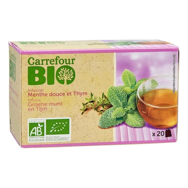 Carrefour Bio Thyme Herbal Tea 20 Tea Bags