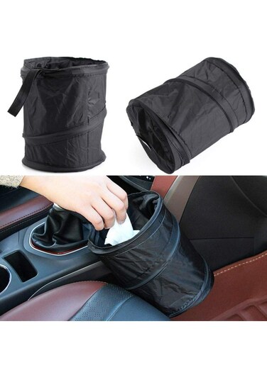 Portable Folding Car Trash Can Universal Collapsible Car Garbage Bin Wastebasket Hanging Travel Storage Box Bag