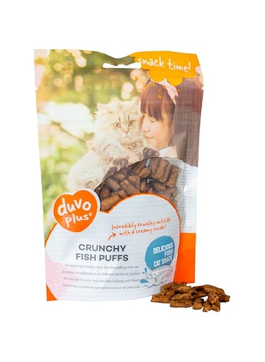 Duvo+ Crunchy Fish Puffs for Cats 50g