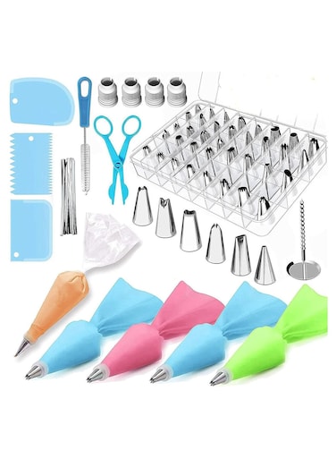 72 Piece Cake Decorating Set Decorating Set Baking Supplies with Icing Wand, Pastry Wand, Icing Spatula, Pipe Nozzle Coupler DIY Baking and Pastry Tools