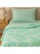 DECOR Jacquard Flannel Blanket &acirc;&euro;&ldquo; Double (200x220 cm) &acirc;&euro;&ldquo; Knitted Leaf Embossed, Light Green   Ultra-Soft, Premium Brushed Polyester, All-Season Comfort
