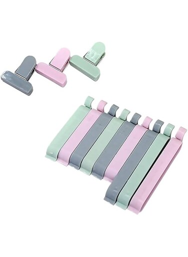 SYOSI 12 Piece Bag Sealing Clips Food Bag Clips Plastic Bag Sealer Clips Reusable Bag Clips Colourful Sealing Clips for Snacks Foods in Fridge Freezer or Cupboards