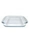 Square Glass Baking Dish, 3 Lt Capacity, 32X28.5 Cm Diameter, 6 Cm Height - Clear