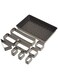Pcs Letters and Numbers Adjustable Non-Stick Cake Pan Set, Steel,Black