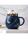 Astronaut Ceramic Mug for Coffee, Tea and Milk   Porcelain Mug with Lid, Spoon and Gift box   Luxury Style Cup Gift for all Glorious Events, Kitchen and Home Decor
