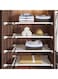 Shelves, Bedroom Kitchen Cabinet Storage Tiered Dividers, Adjustable Storage Rack Expandable Separator Shelf for Wardrobe, Cupboard, Bookcase Compartment Collecting