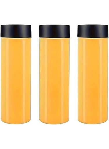 300ml Clear Glass Drink Bottles with Black Lids &ndash; 3-Pcs Empty Round Bottles for Smoothies, Juices, Milk, Iced Coffee, Water, Shakes &ndash; BPA-Free Reusable Beverage Containers for DIY Storage