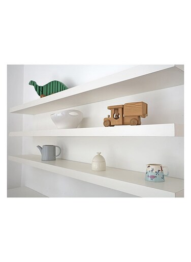 FLOATING WALL SHELVES 40CM WHITE SIZE: 40X19.5X3.8CM