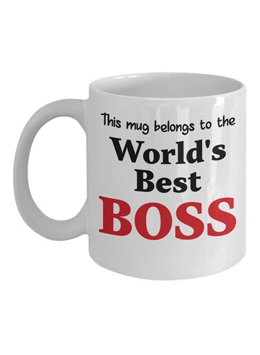 World's Best Boss Printed Coffee Mug White