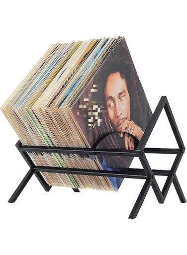 RGSGZCO Vinyl Record Holder -Sturdy Metal Structure(Matte Black) - Easy Assembly - Display &amp; Storage - Eco-friendly Packaging