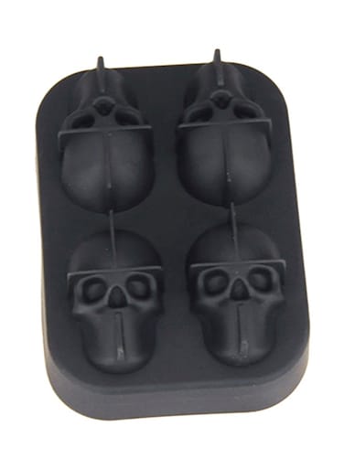 Skull Shape Ice Cube Mold Black