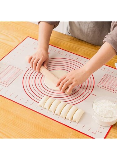 Elifino Silicone Pastry Mat Baking Mat Non-Stick Cooking Mat for Rolling Dough Pastry Board Sheet for Fondant Cake Flour Pie Cookies Baking Tool Supplies, 60cmx 40cm