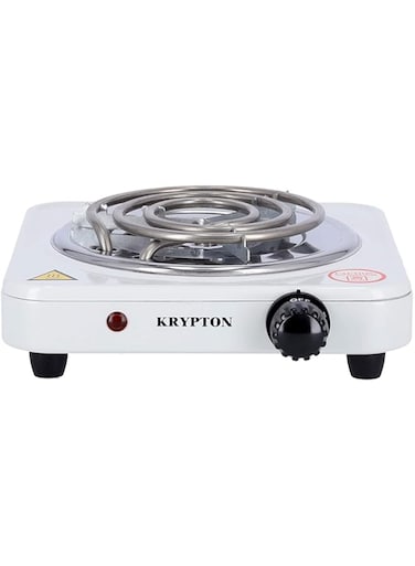 Krypton Single Burner Hot Plate for Flexible Precise Table Top Cooking - Cast Iron Heating Plate - Portable Electric Hob with Temperature Control for Home, Camping &amp; Caravan Cooking