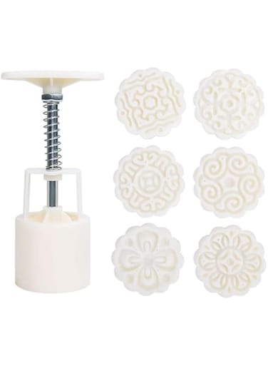 Dubai Gallery 3D Mould Cookie Stamps And Hand Pressure Machine - Off White