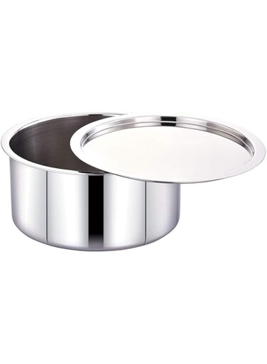 BLACKSTONE Stainless Steel Tope set with Lids, Stainless Steel Cookware Tope Set, Stackable Tope Set (38cm (16000ml))