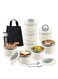 Stainless Steel Lunch Box: 4 * 550ml Microwave-Safe Round Bento Box - 304 Stackable Insulated Leakproof, with Thermal Bag&amp; Cutlery - for Adults Students Office School Picnic Camping (4 Pack)