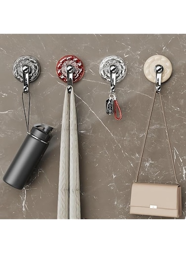 4pcs Vacuum Suction Cup Hook Suction Cup Hooks Bathroom Hooks Pot Hooks Clothes Hanging Rack Plastic Hangers Towel Hooks Strong Sucker Hooks Hook up Coat Hanger Coat Hook for Hats,Clothes,Shower