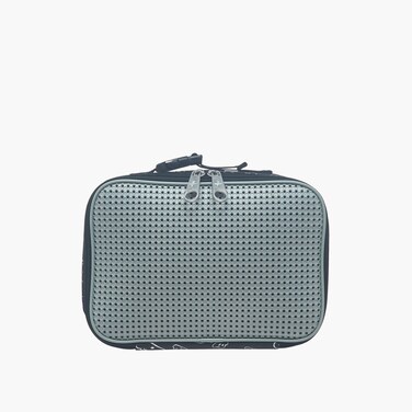 Lunch Bag-With Jibbitz-1 Cmprt With Zipper Closure- (Eva) Black \ 26X18X8