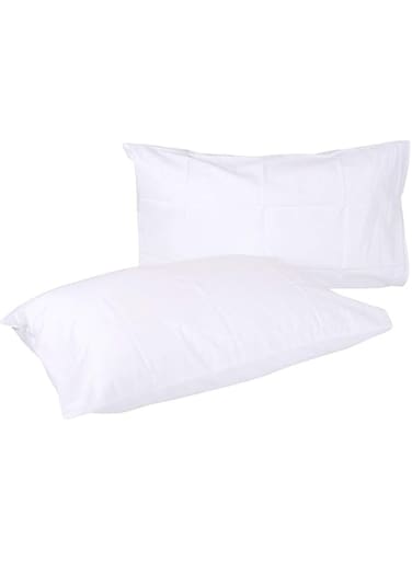 Hotel Linen Klub Morano White Regular Pillow Cover- 2 Piece Set, Standard