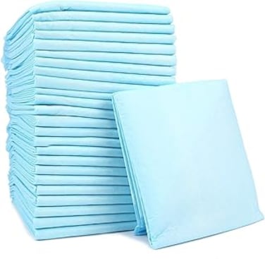 Qfeng 60 90 cm XL Extra Large Puppy Pads Dog Pet Toilet House Training 60X90cm Wee Potty Pee Mats Cat Train Pad Floor, Blue