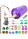 Qoosea 24PCS Cat Toys Set Interactive Kitten Toys for Indoor Cats Catnip Toy Kitten Feather Wand Cat Tunnel, Cat Springs, Mice and Bells Toys, Cat Wand Toy for Cat Kitten