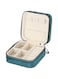 LETURE PU Leather Small Jewelry Box, Travel Portable Jewelry Case for Ring, Pendant, Earring, Necklace, Bracelet Organizer Storage Holder Boxes (Blue Velet)
