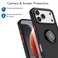 Case for IPhone 17 Pro Case Cover Metal Ring Holder Grip Kickstand Car Magnetic Mount Shockproof Matte Hard Back Bumper Case for IPhone 17 Pro 5G 2025 Green

