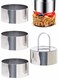 Round Cake Ring Molds, Stainless Steel 2.76inch Food Rings Dessert Mousse Cooking Rings Mold with Pusher &amp; Lifter