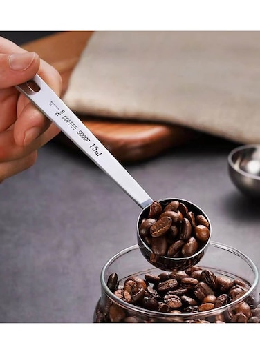 Premium Coffee Scoop 1 Tbsp (15ml) Measuring Tablespoon - Stainless Steel Coffee Measuring Spoon and Scooper with Long Handles
