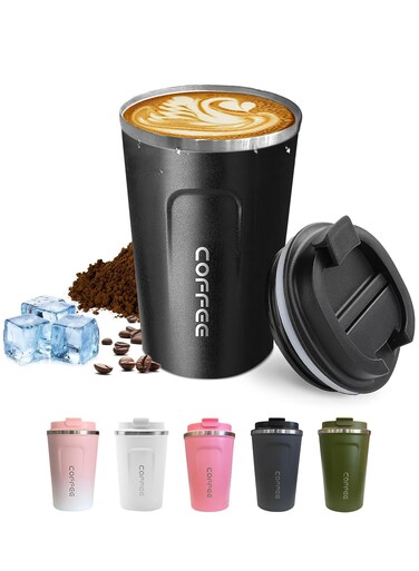 Travel Coffee Mug Stainless Steel Vacuum keep Cup Cold and Hot Drinks 17oz Insulated Tumbler Leak Proof for Home Office Outdoor Works