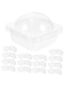 KASTWAVE 50 Clear Plastic Cupcake Holders with Lids for Muffins and Cookies, Individual Carrier Cases for Easy Transport