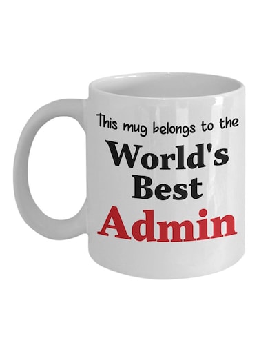 World's Best Admin Printed Coffee Mug White
